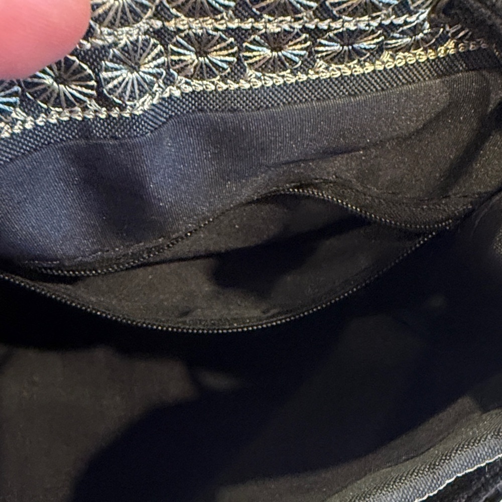 Black and Multicolor Embroidered Backpack - Picture 6 of 6